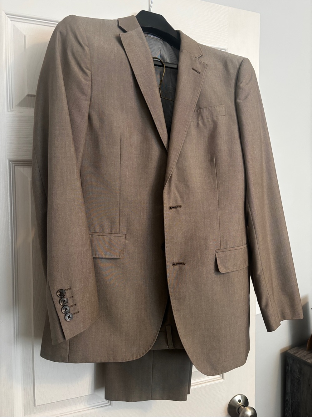 J Ferrar Men's Brown Two-Button Suit